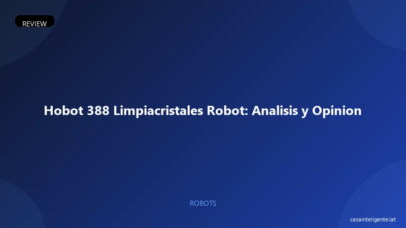 Hobot 388 Limpiacristales Robot: Analisis y Opinion