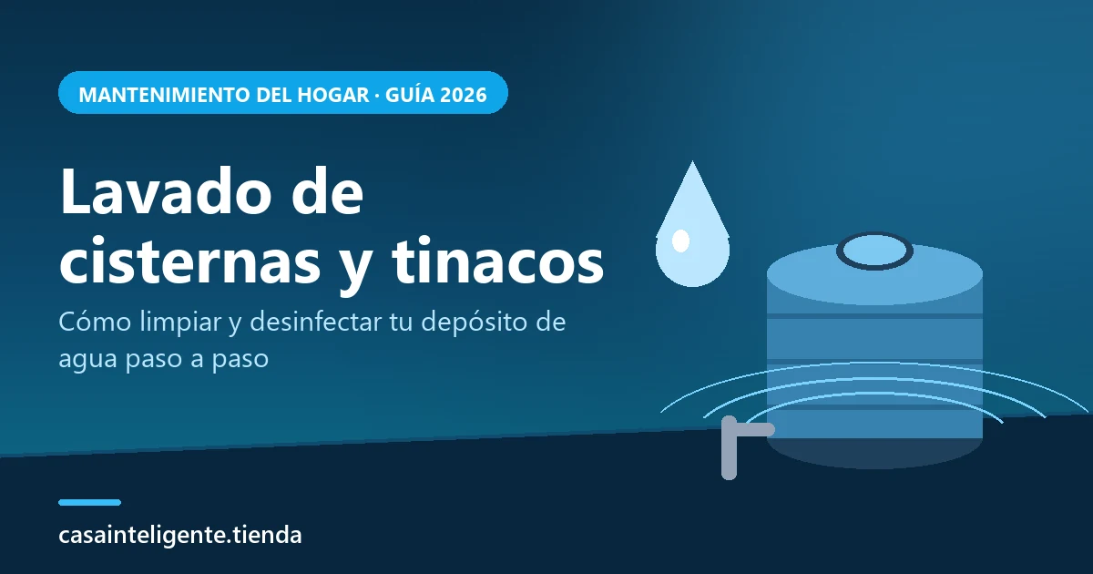 Lavado y desinfección de cisternas y tinacos de agua en una vivienda