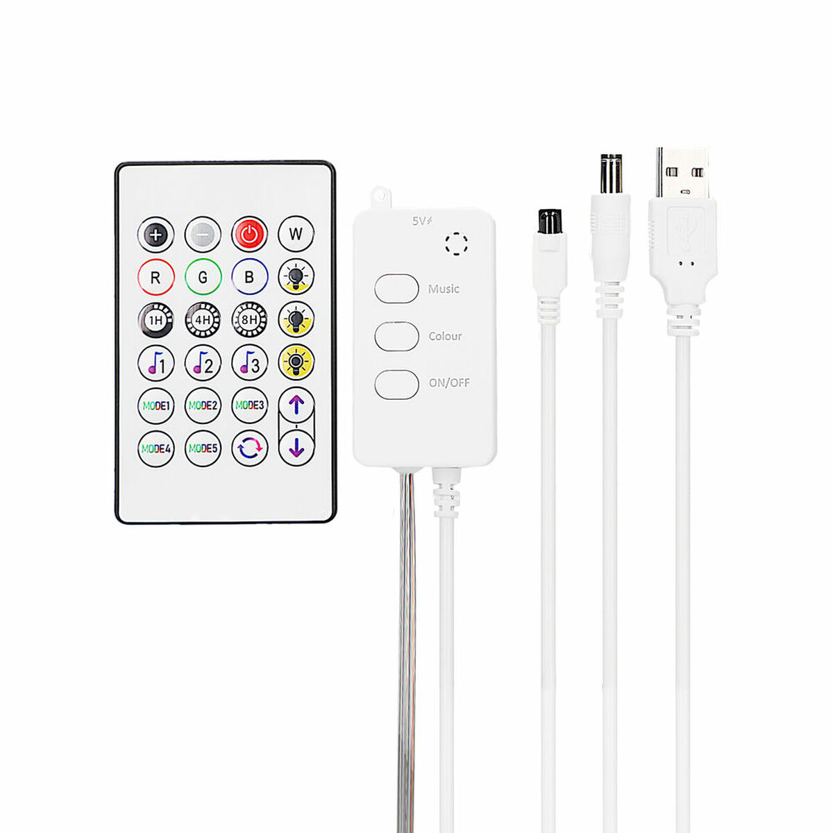 Tira LED RGB 5m Sincronizada Música WiFi - Vista 2