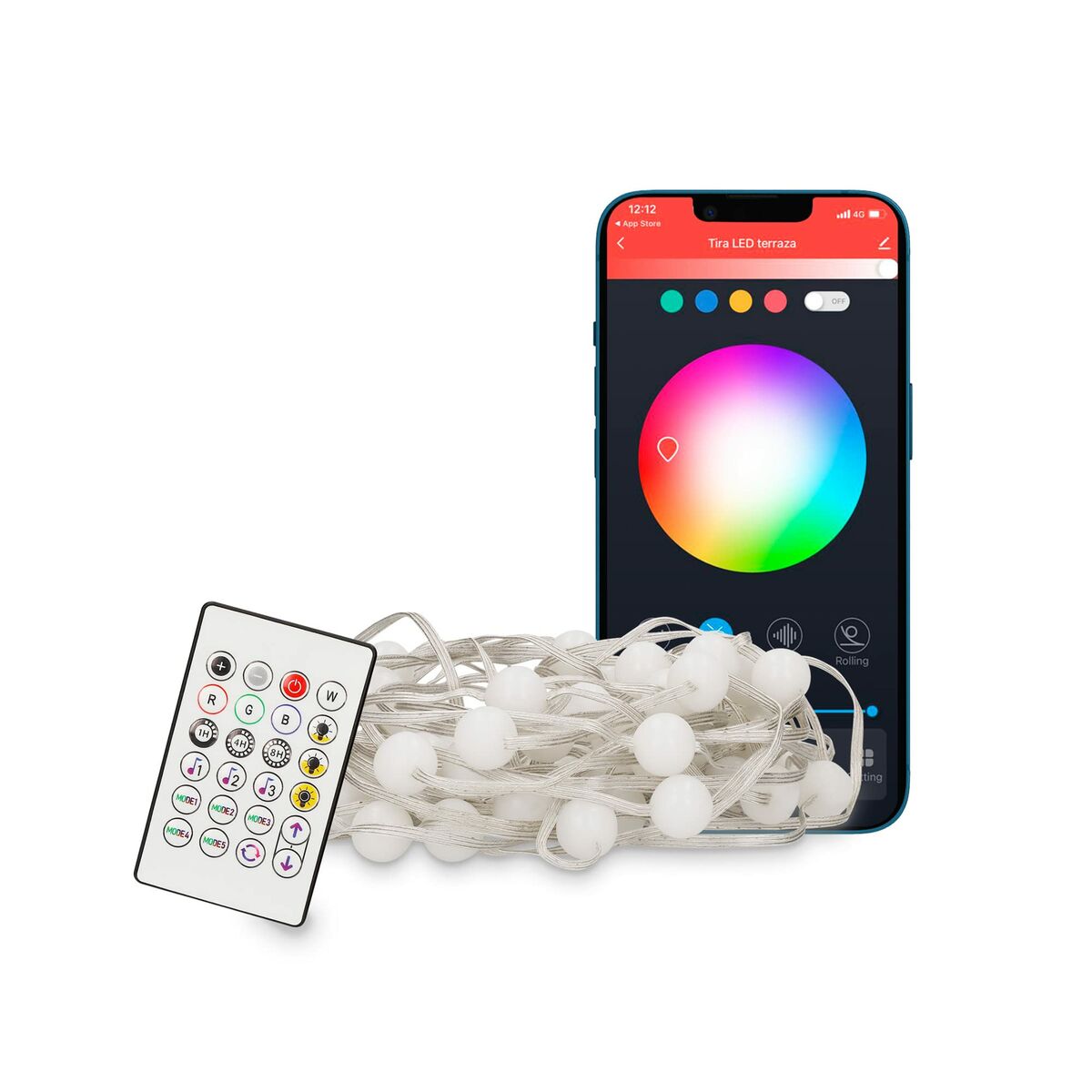 Tira LED RGB 5m Sincronizada Música WiFi - Vista 5